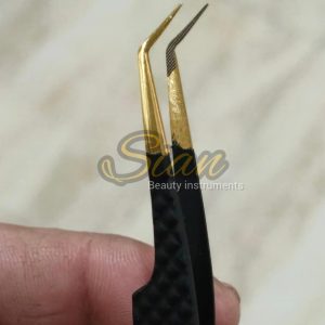 Private Label Eyelash Tweezers Fiber Tip